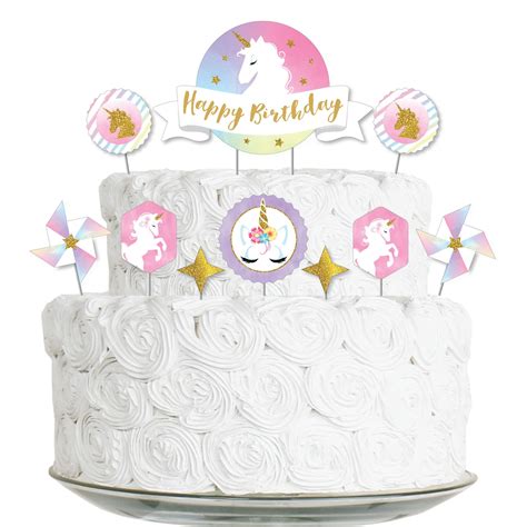 magical unicorn cake topper
