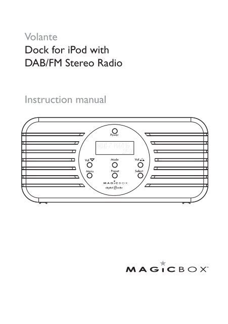 Magicbox Dab Radio Instructions