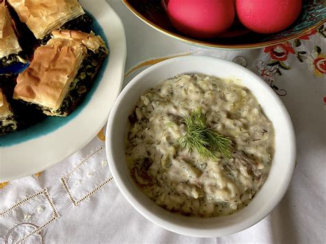 Magiritsa Soup with Lamb Shanks (not offal) Sweet Greek Recipes