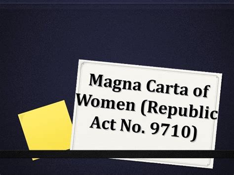 magna carta of women republic act no. 9710