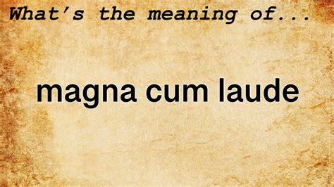 magna cum laude meaning in theology