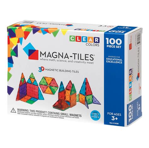 magna tiles clear 100 piece set