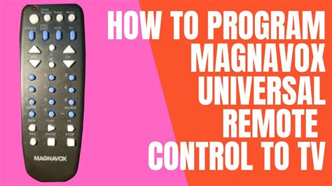 magnavox remote control setup