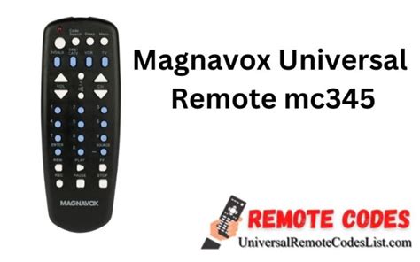 magnavox tv remote codes