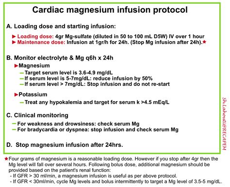 Magnesium Iv Replacement Guidelines