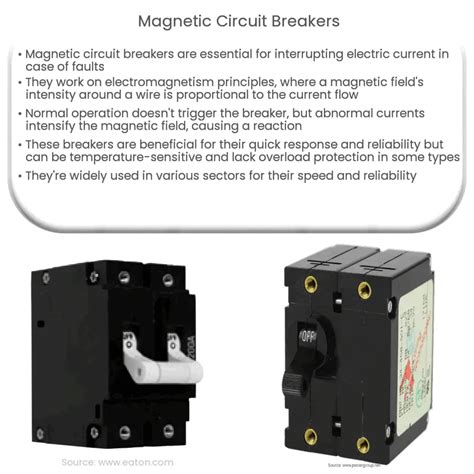 Magnetic Circuit Breakers Operate When Excessive Current Flow