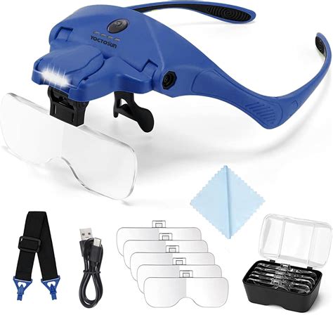 magnifying glasses with light