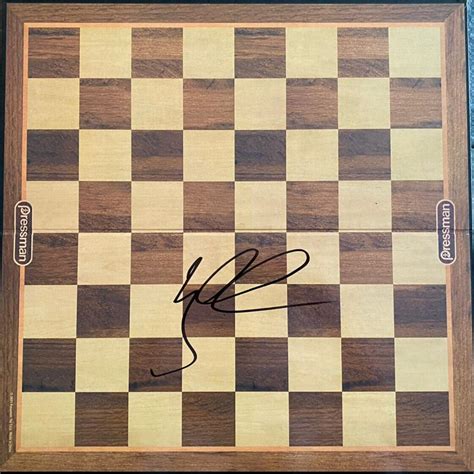 magnus carlsen signed chess board