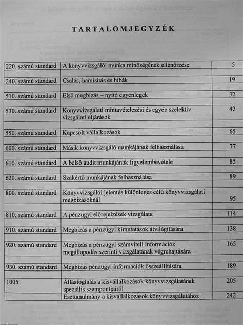 magyar nemzeti könyvvizsgálati standardok