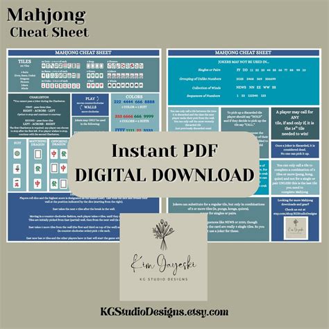 Mahjong Cheat Sheet Pdf