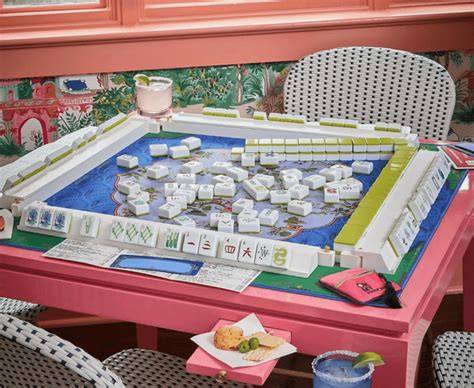 Mahjong game room setting