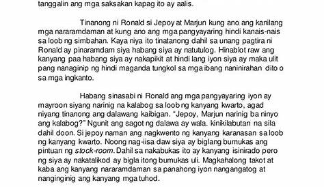 Maikling Kwento Tungkol Sa Kababalaghan Tagalog