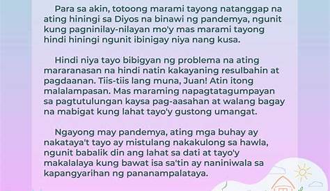 Halimbawa Ng Talata Tungkol Sa Isang Lugar