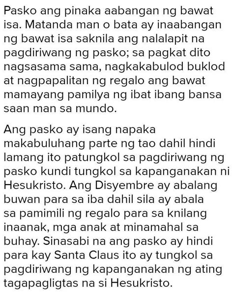 maikling kwento tungkol sa pasko