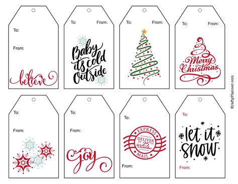 Mail Gift Tag Printable