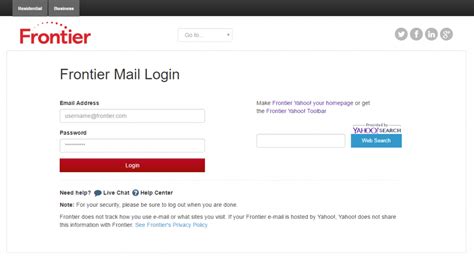 mail login frontier