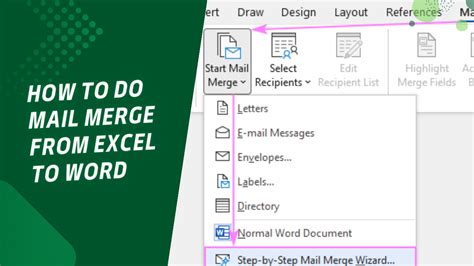 Mail Merge Excel List Into Word Document