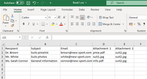 mail merge in excel with attachment