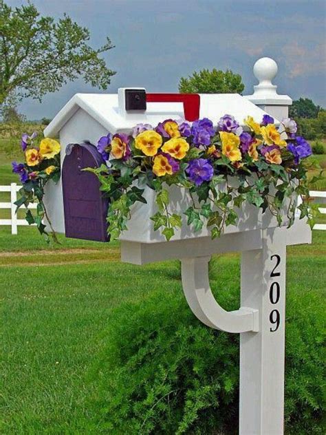 mailbox with flower box