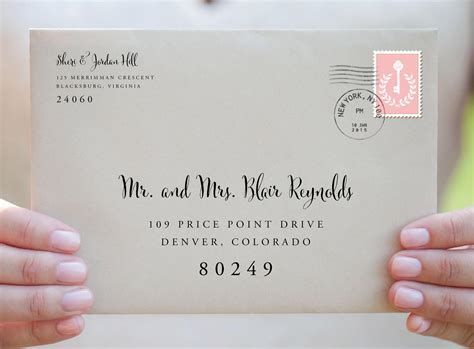 Mailing Envelope For Wedding Invitations