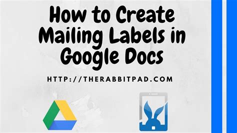 Mailing Labels For Google Docs