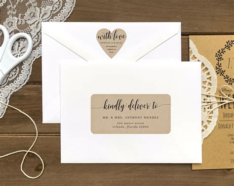 Mailing Labels Wedding Invite
