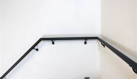 Main Courante Aluminium Noir 122 Cm Rampe D'escalier En Alliage D