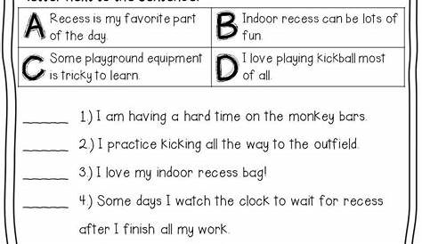 Main Idea Activities 6Th Grade