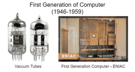 Main Electronic Component Used In First Generation Computer Was