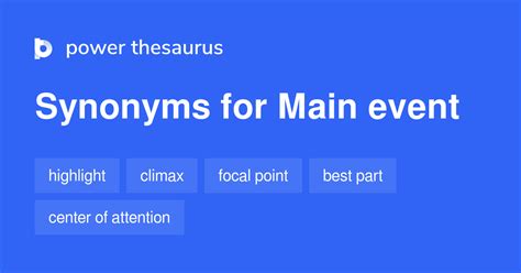 Main Event Thesaurus