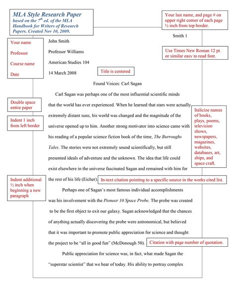 main points in research paper example