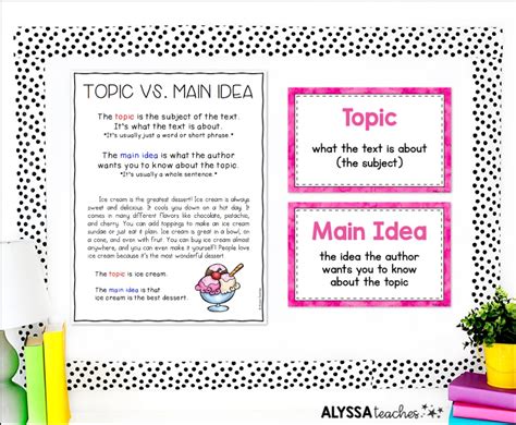 Main Topic Vs Main Idea Anchor Chart
