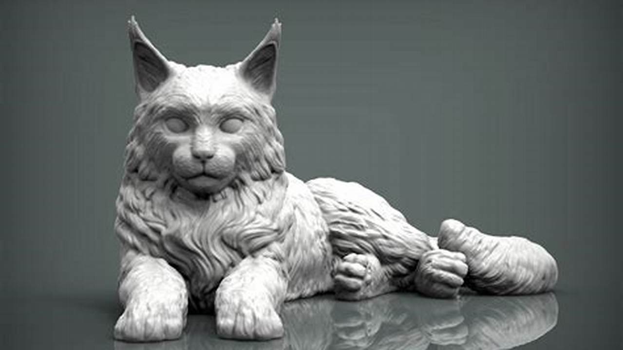 Maine Coon Cat 3D Model