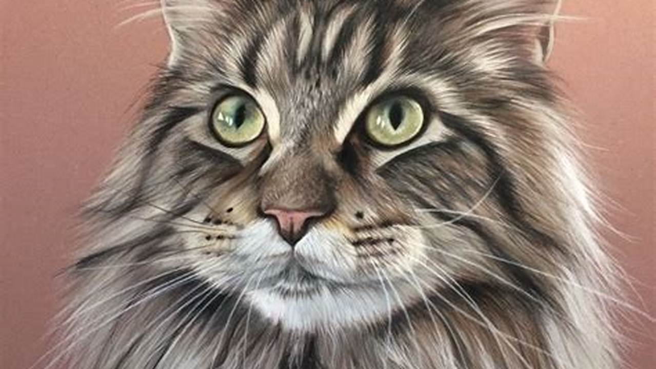 Maine Coon Cat Painting: Captivating Portraits of a Gentle Giant