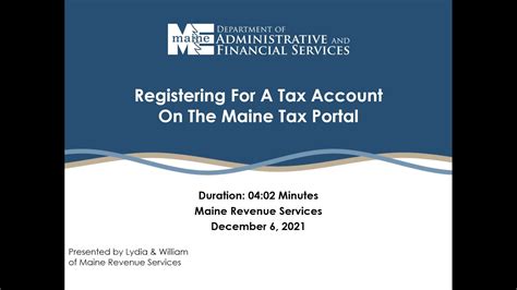 maine tax portal register