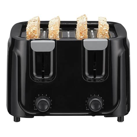 home.furnitureanddecorny.com:mainstays 4 slice toaster black