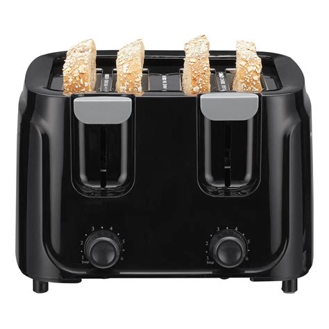mainstays 4 slice toaster black