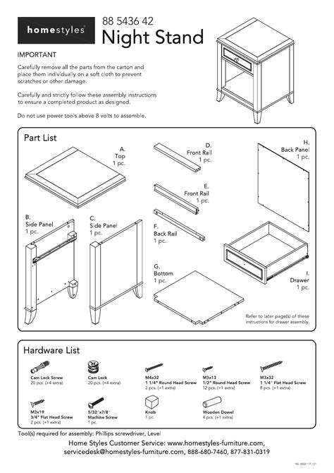 Mainstays Cube Nightstand Instructions