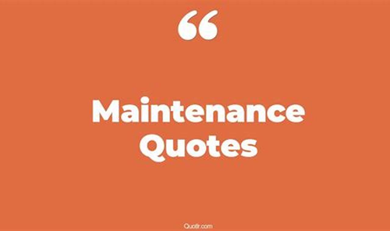 Maintenance Quotations