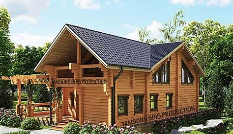 Maison bois de 117 m2 en madriers de 80 mm d’épaisseur