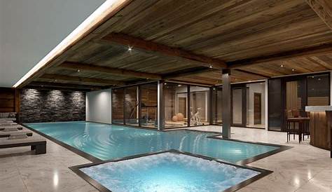 Maison moderne avec une magnifique piscine intérieure