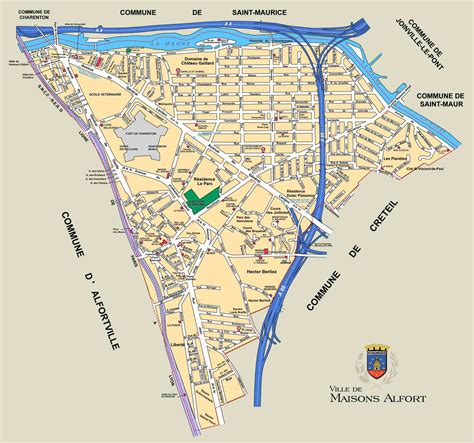 Plan MaisonsAlfort carte ville MaisonsAlfort