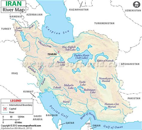 major rivers in iran