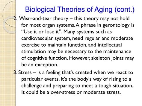 major theories of aging