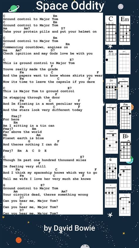 major tom chords bowie