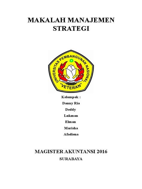 Makalah Implementasi Manajemen Strategi PDF