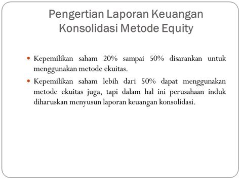 Makalah Laporan Keuangan Konsolidasi Dengan Metode Equity