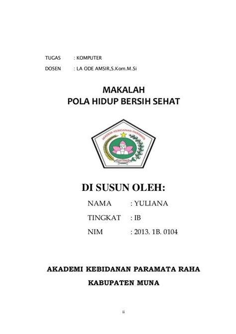 Makalah Pola Hidup Sehat