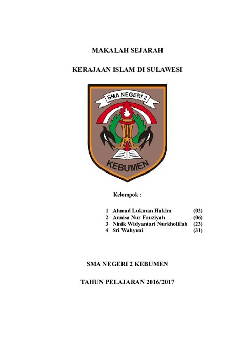 makalah sejarah kerajaan islam di sulawesi