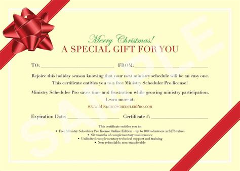Christmas Gift Certificate Template Calep.midnightpig.co Throughout